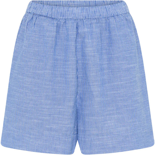 Melbourne Shorts, Medium Blue Stripe - Frau