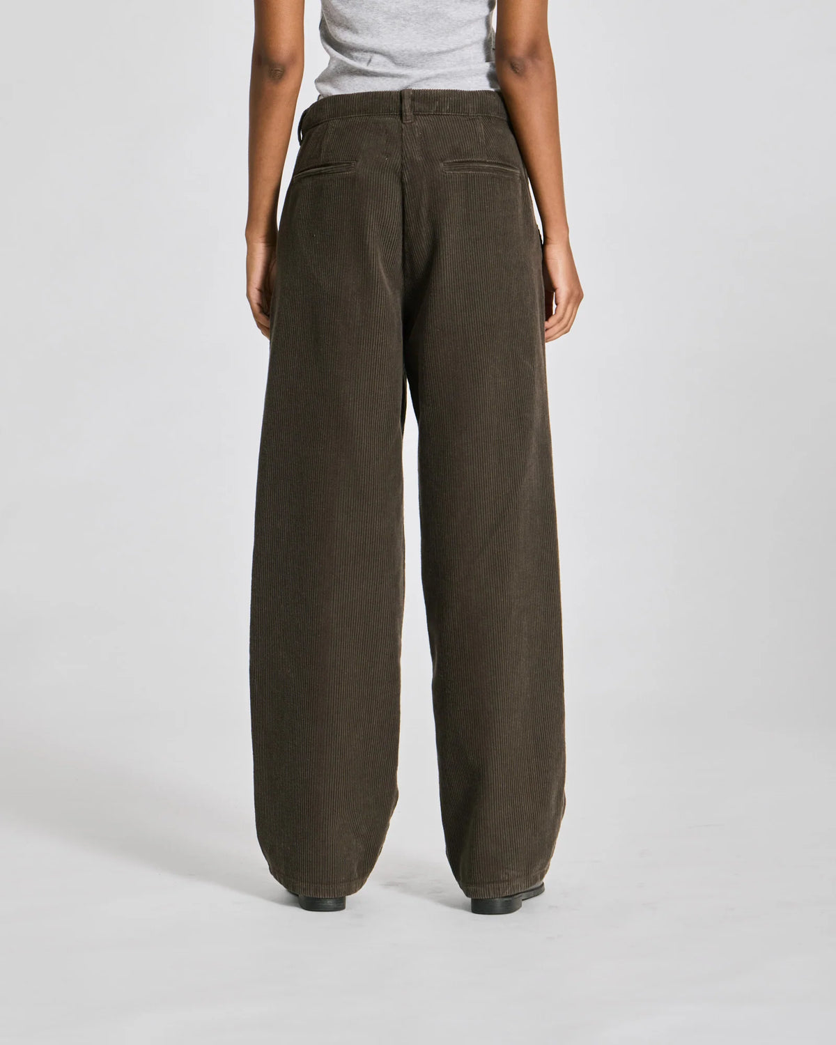 Natalie Cotton Corduroy Pants - Black Olive