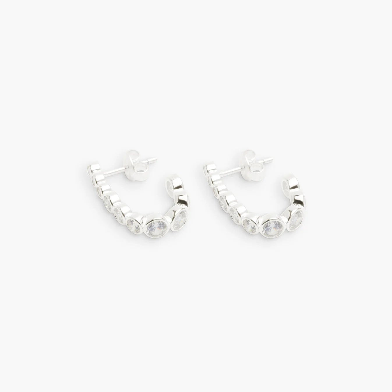 Oda Earrings, Silver