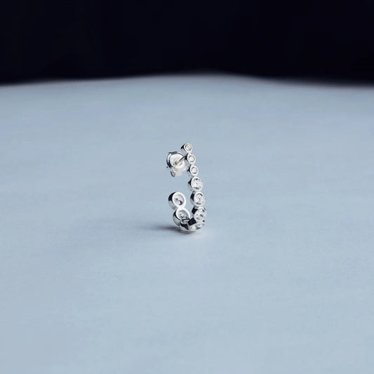 Oda Earrings, Silver