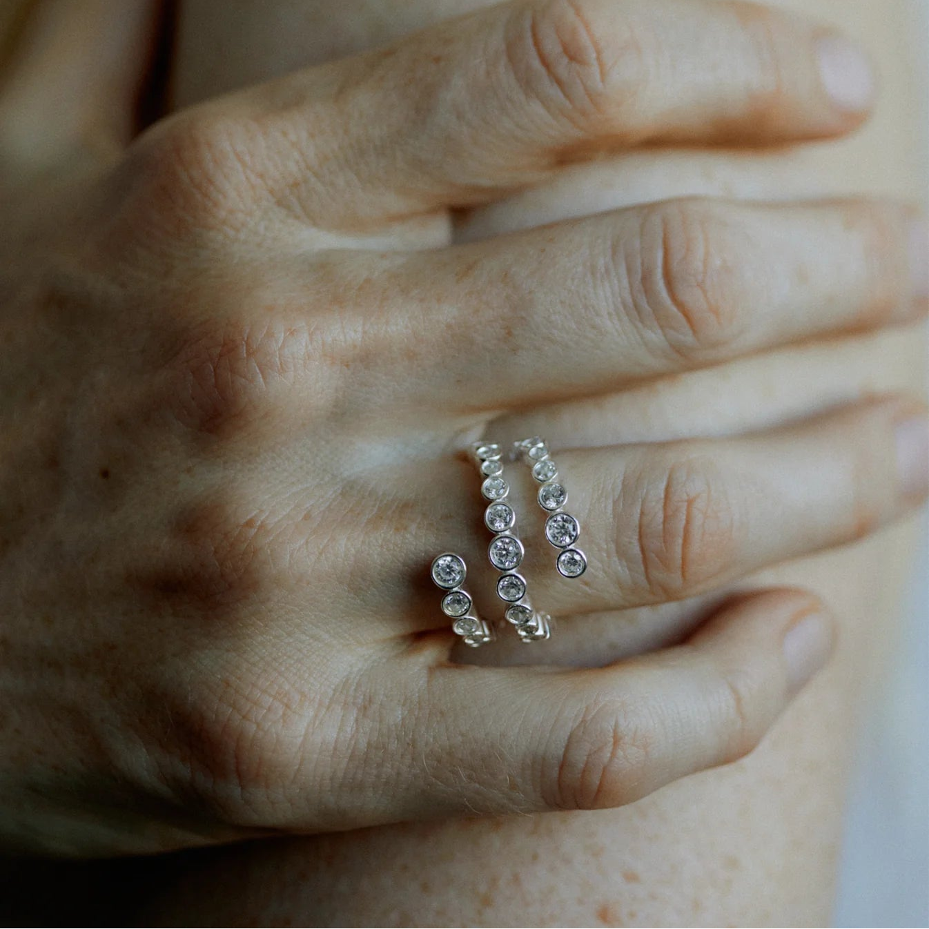 Odette Spiral Ring, Silver