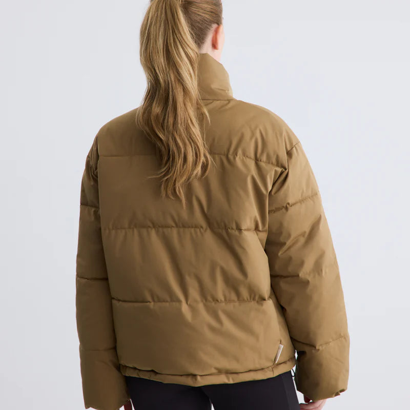 PUFFER BOXI JACKET SHELTER, GOLDEN BROWN