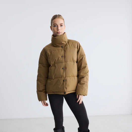 PUFFER BOXI JACKET SHELTER, GOLDEN BROWN