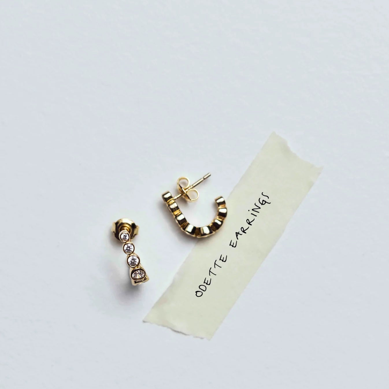 Odette Earrings, Gold