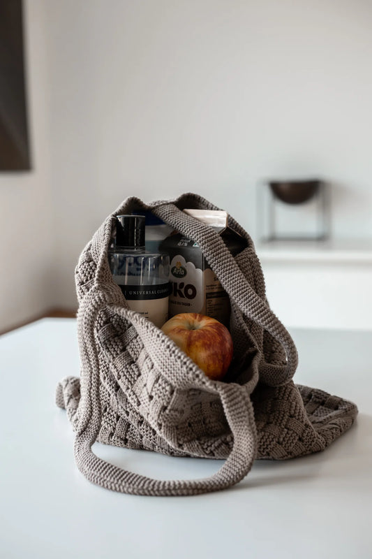 Strikket Shoppingbag, Ginger Snap - By Lohn