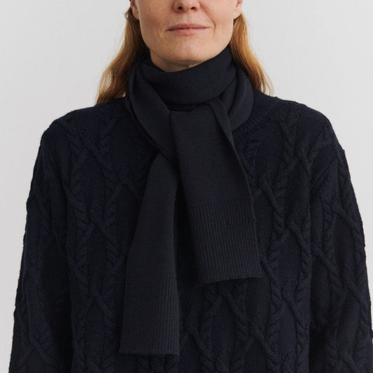 Merino Scarf, Navy