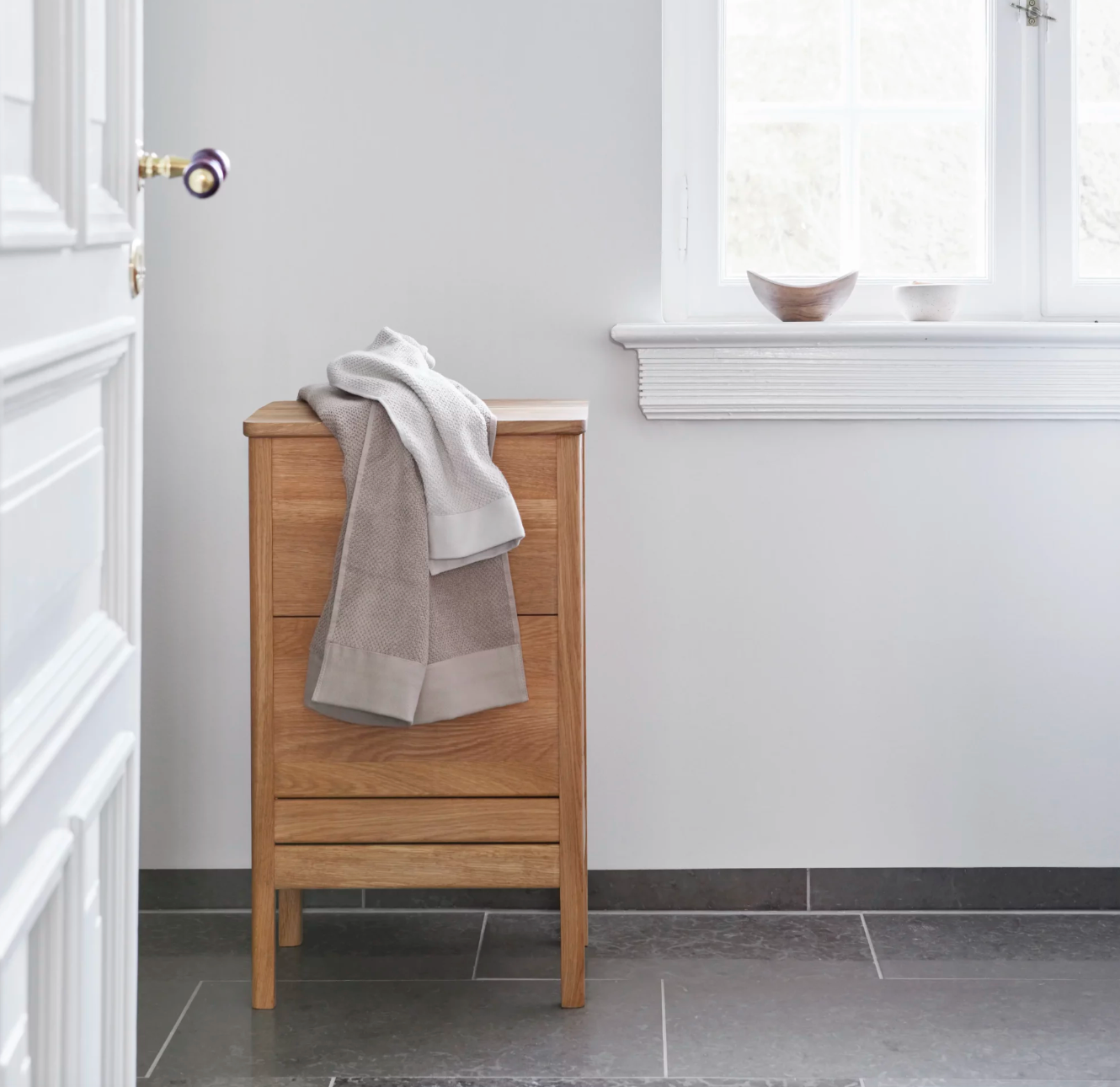 A Line Laundry Box, Oak