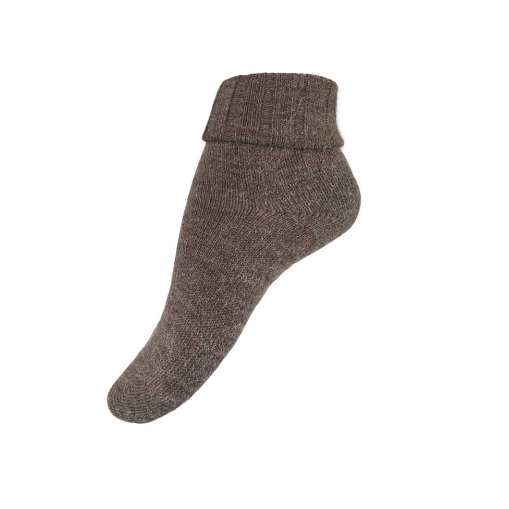 Uldstrømpe med fold