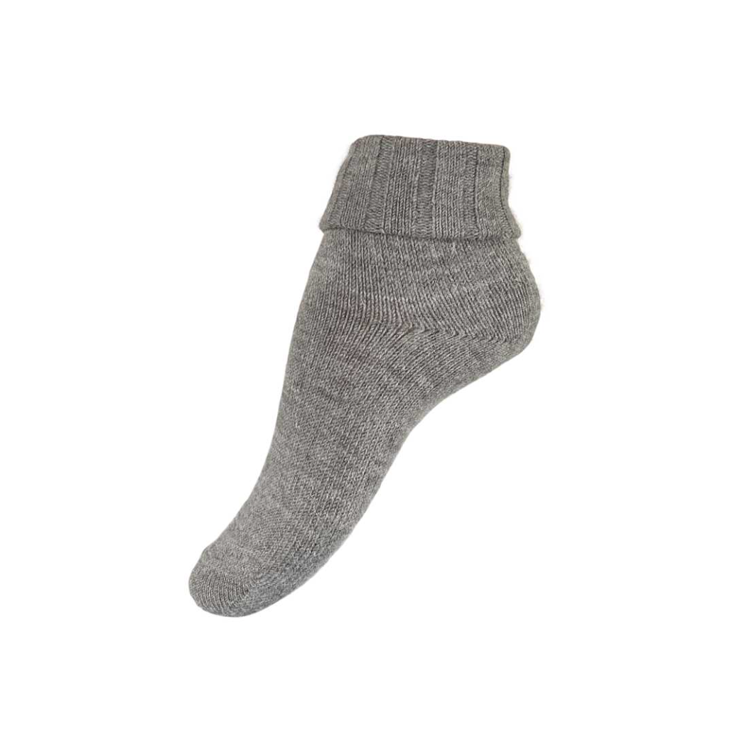 Uldstrømpe med fold