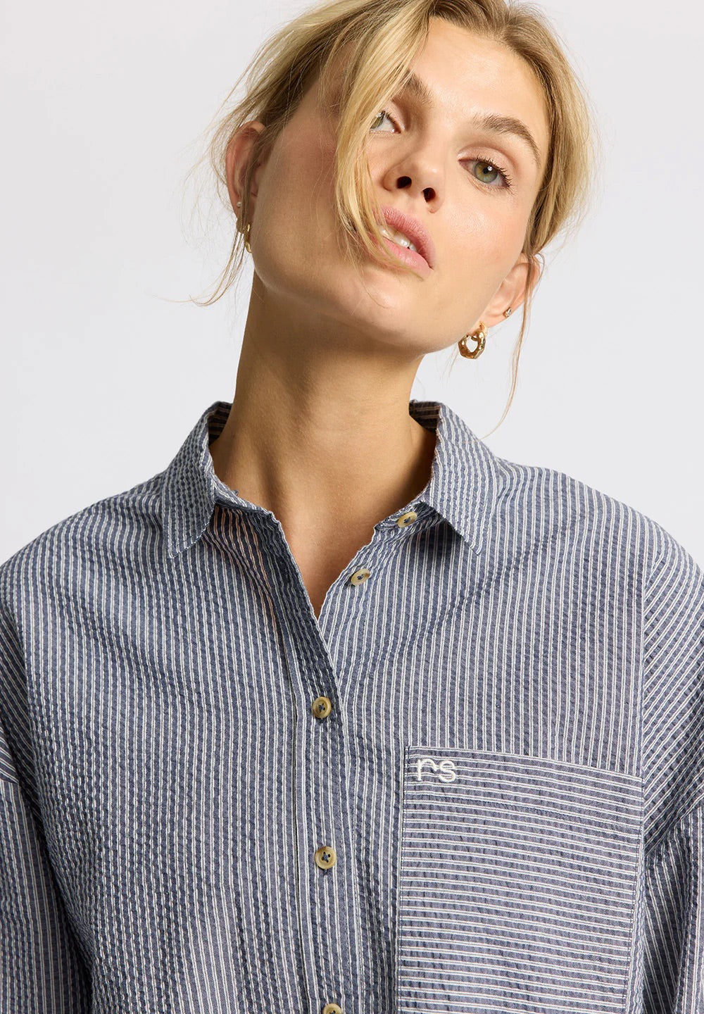 Striped shirt PJ, Blue stripe - Rethinkit Studios