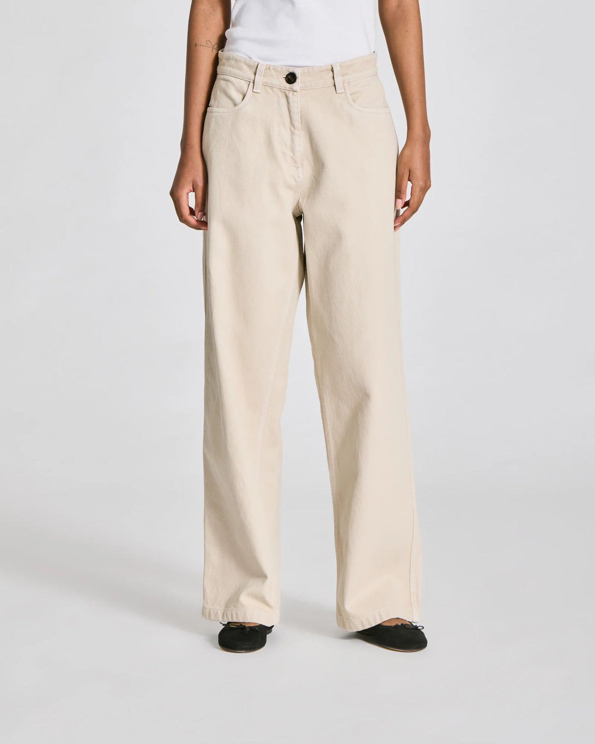 Thora Twill Pants - Ancient Grey