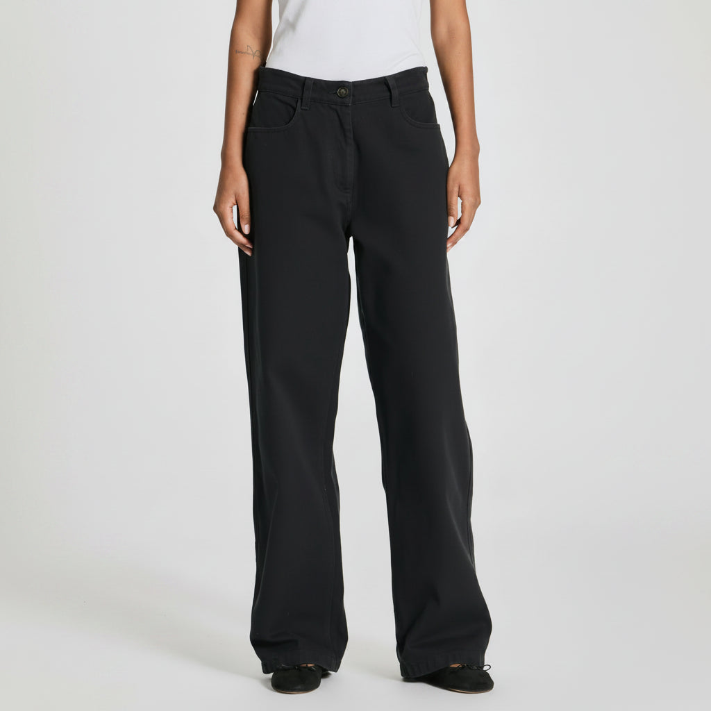 Thora Twill Pants - Stretch Limo Black