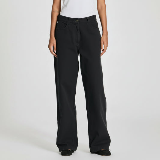 Thora Twill Pants - Stretch Limo Black