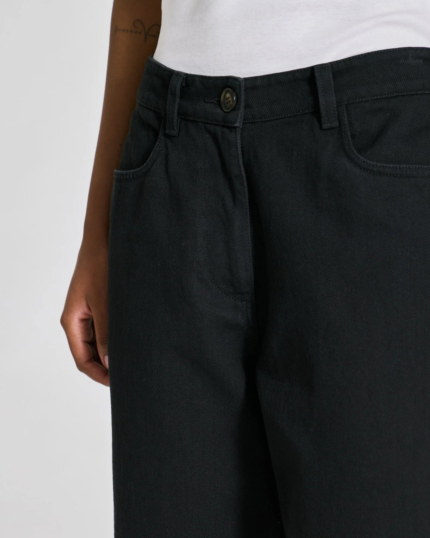 Thora Twill Pants - Stretch Limo Black