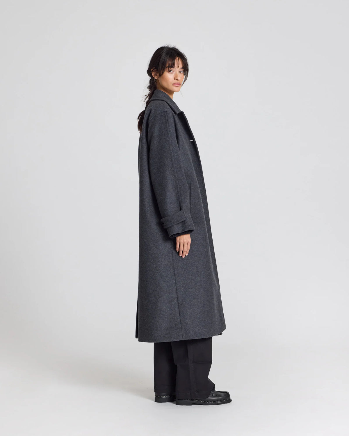 Tove Coat - Dark Grey Melange