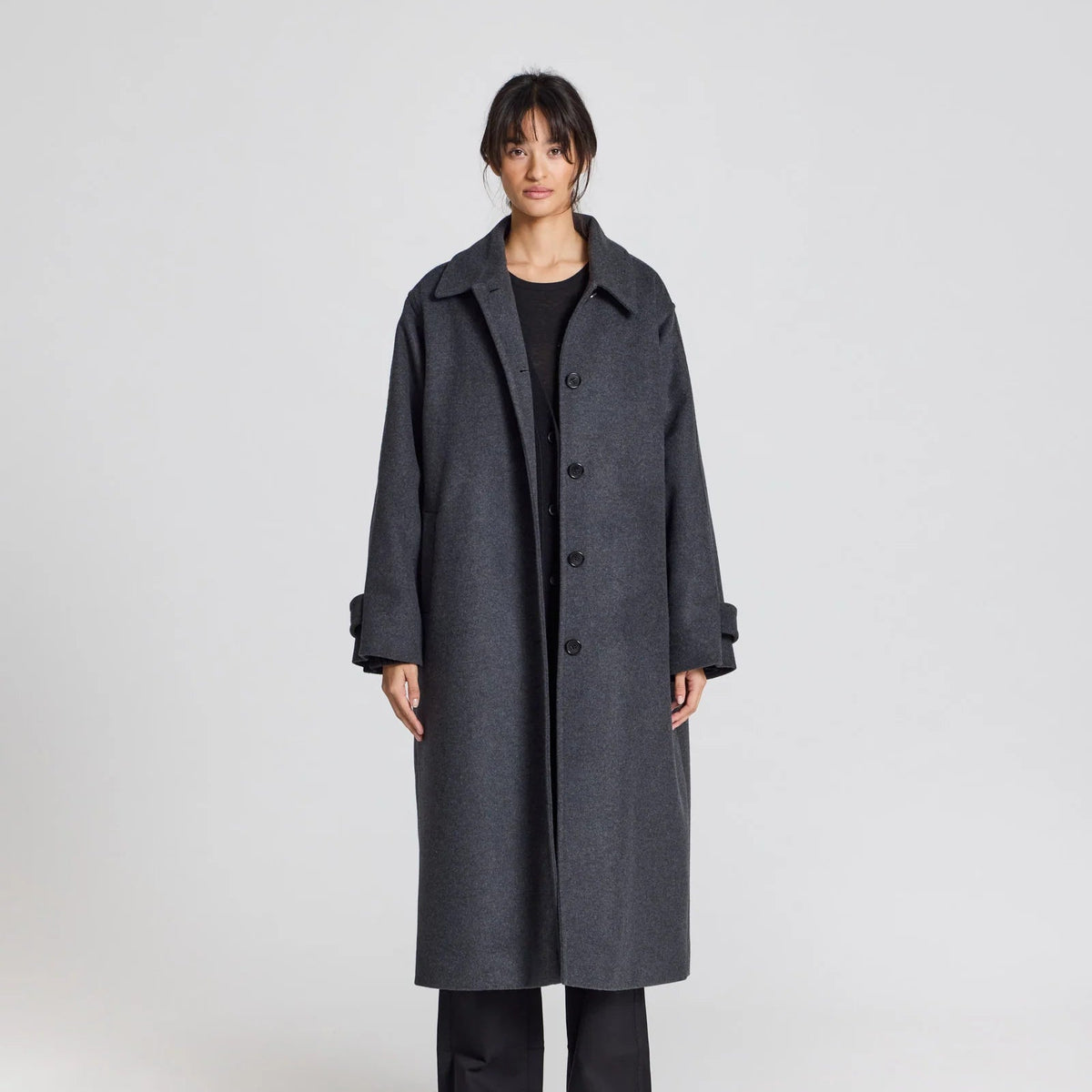 Tove Coat - Dark Grey Melange