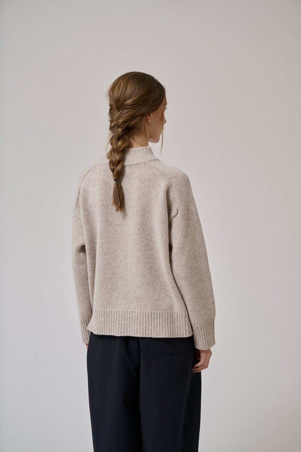 VALLEY KNIT JUMPER - NATURE WHITE MELANGE