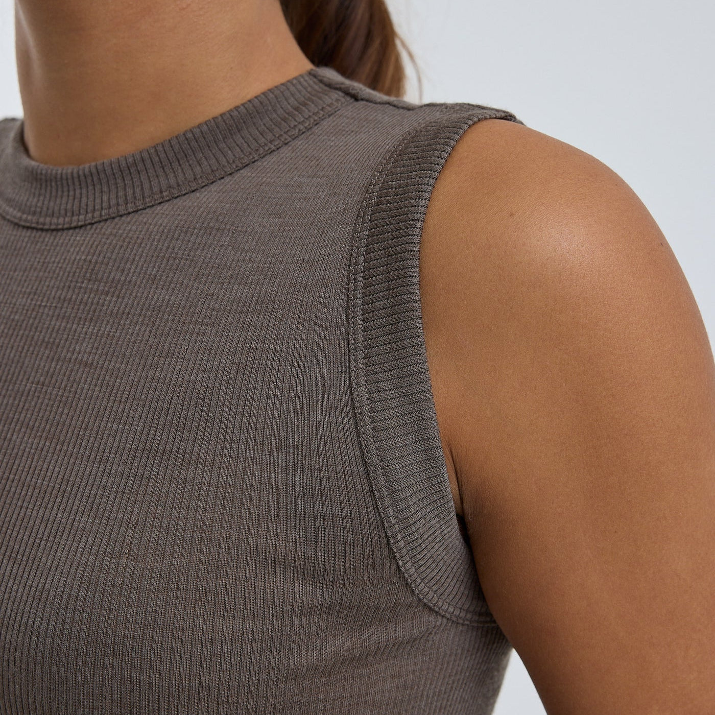 Wooly Tank, Uld Silke (Fungi) - Seamless Basic