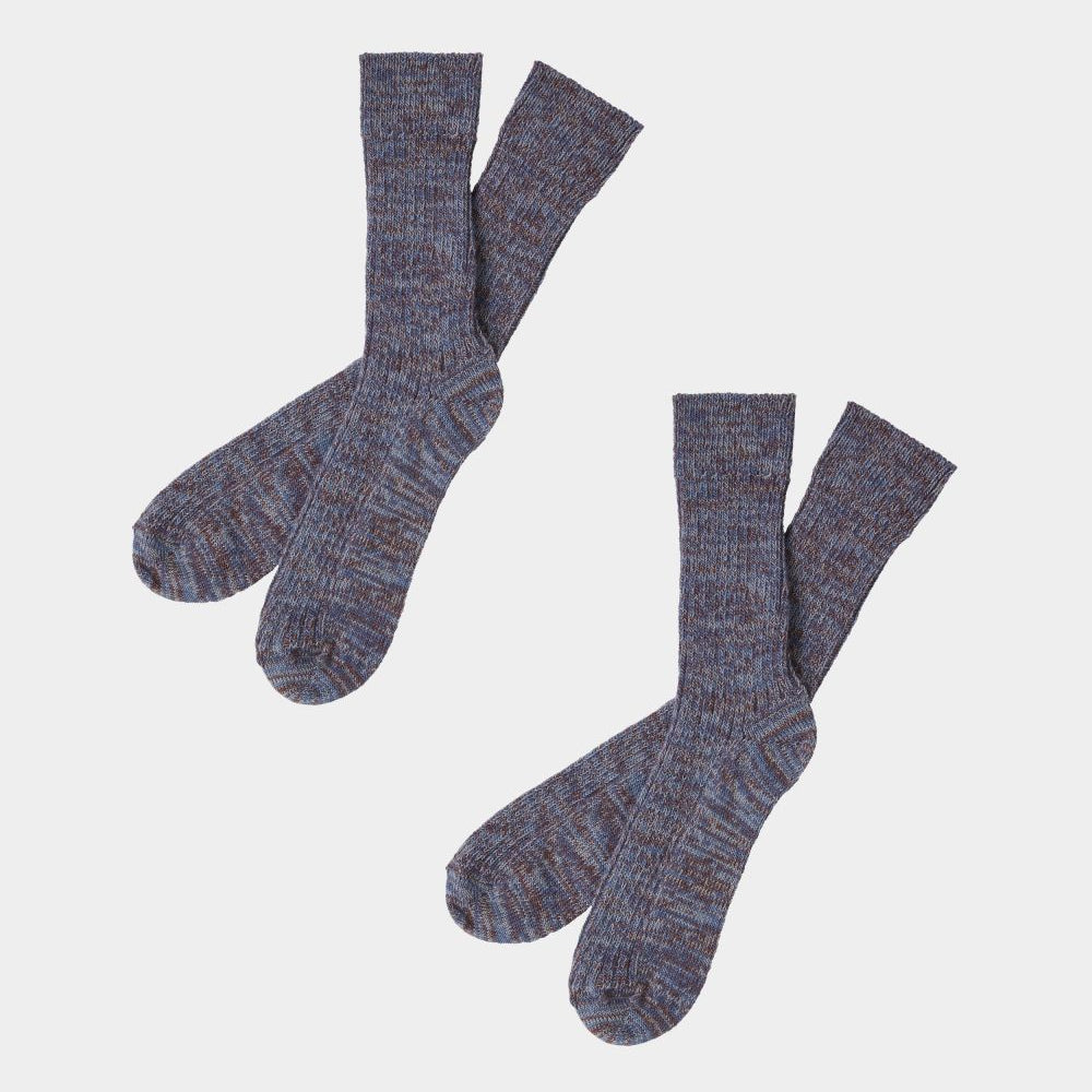 Thick Melange Socks, Deep Sky