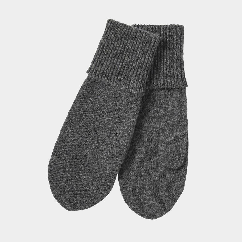 Lamswool handsker, grey melange - FUB