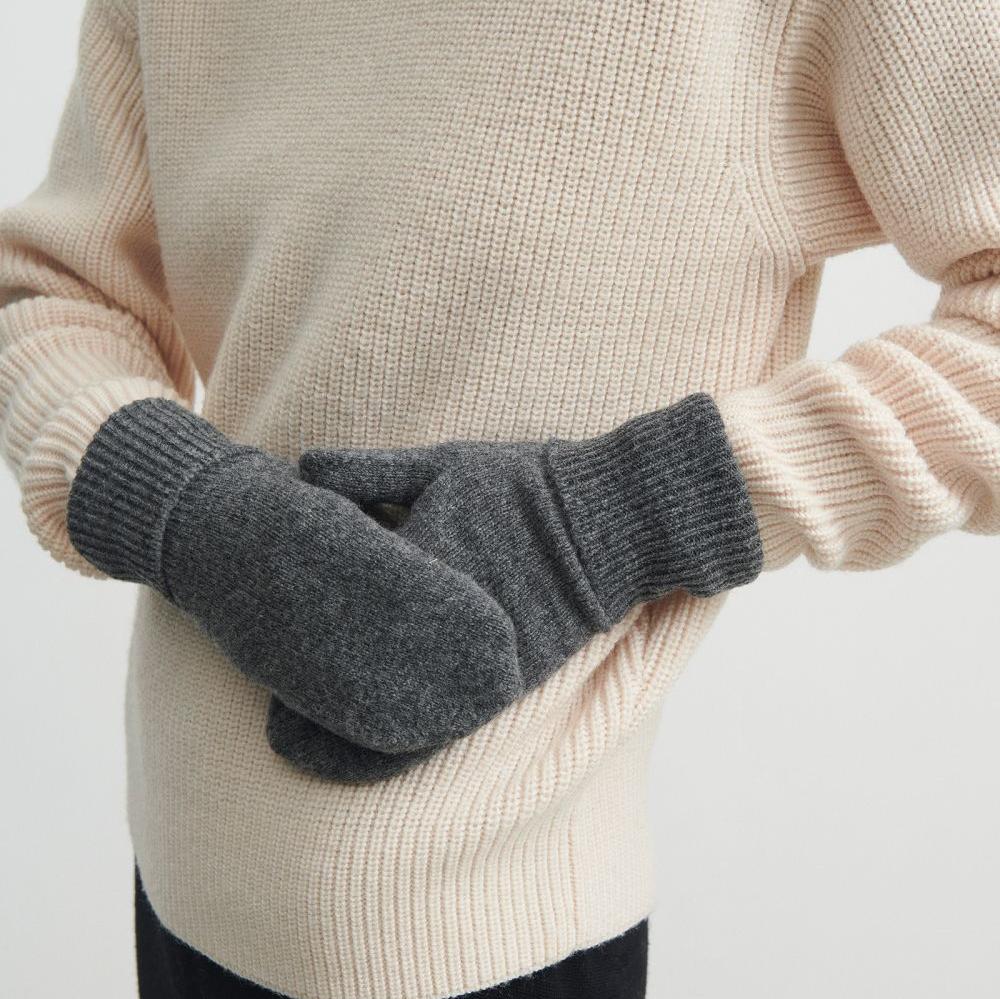 Lamswool handsker, grey melange - FUB