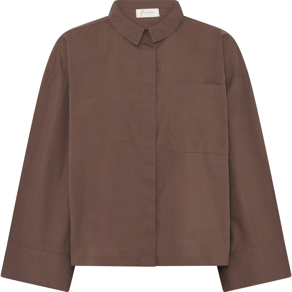 Nice Wide Sleeve Shirt, Coffee Quartz - Frau