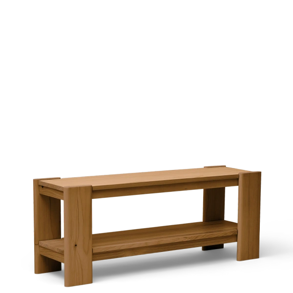 Beam Bench, Deep Brown Pine - Form & Refine