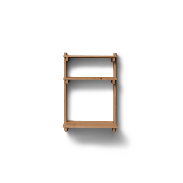 Beam Office Shelf 3, Deep Brown Pine - Form & Refine