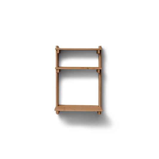 Beam Office Shelf 3, Deep Brown Pine - Form & Refine