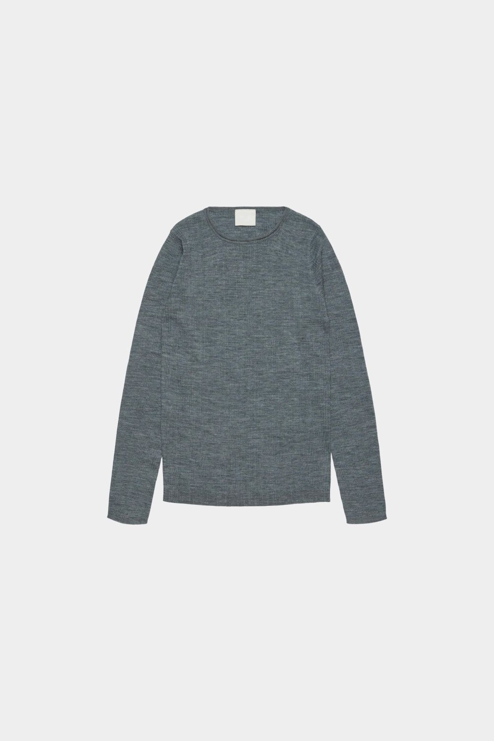 Rib Blouse, Steel Melange