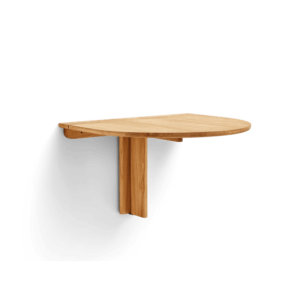 Trefoil Folding Wall Table, Oak