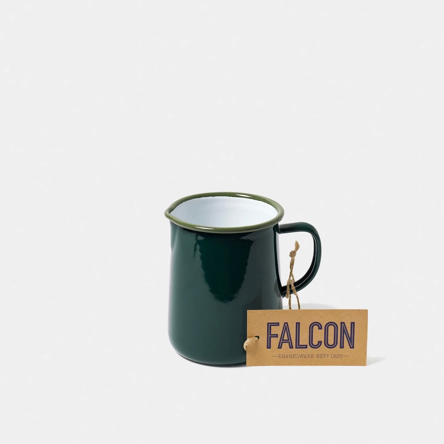 1 Pint Kande I Emalje, Grøn - Falcon Enamelware