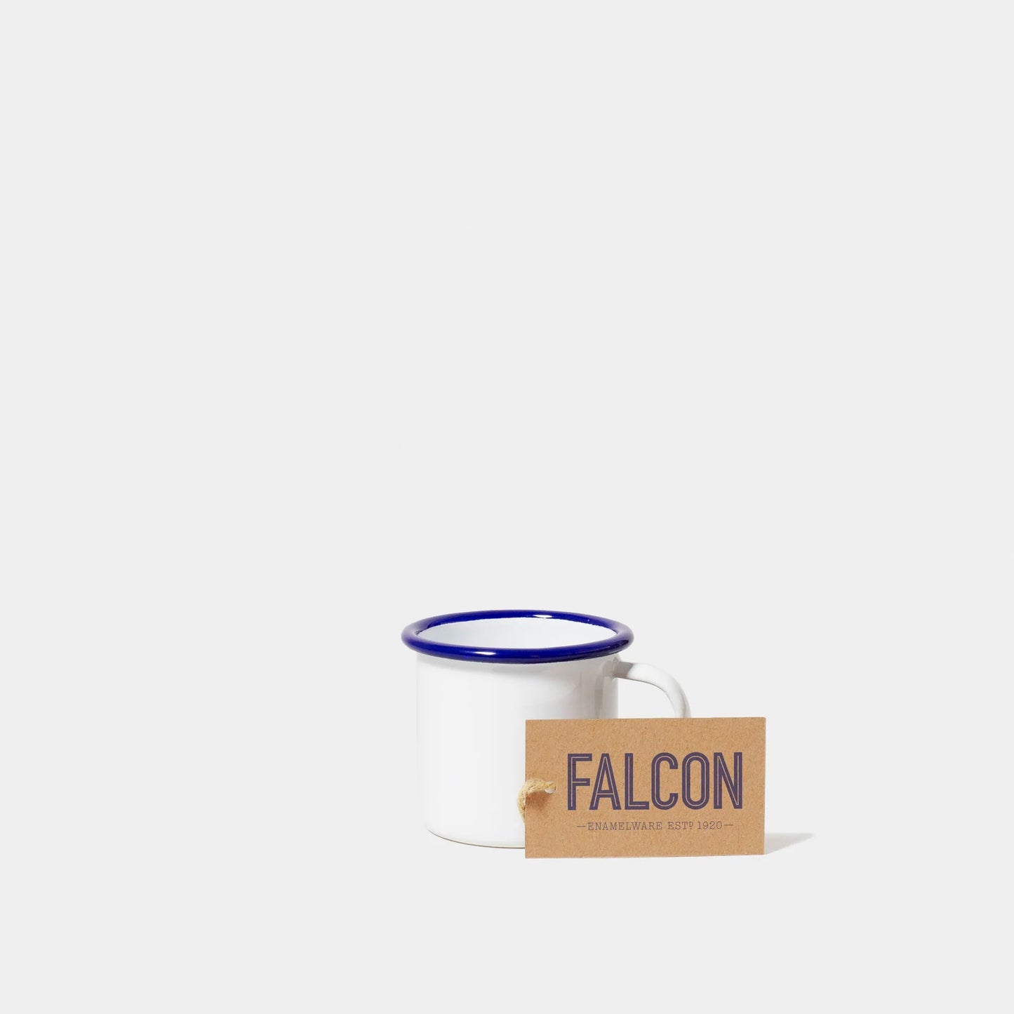 Espresso Cup - Hvid med blå kant - Falcon Enamelware