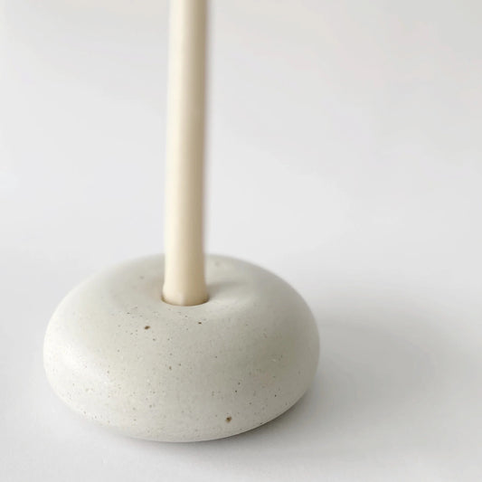 Donut candle holder, Large, White - Viki Weiland
