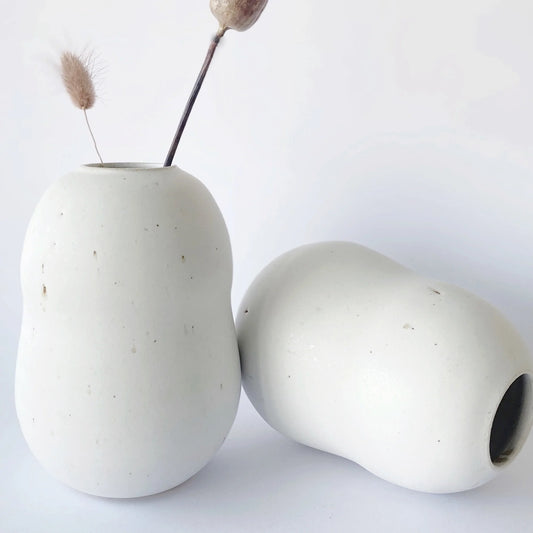 Eight-shaped Vase, White, Stor - Viki Weiland