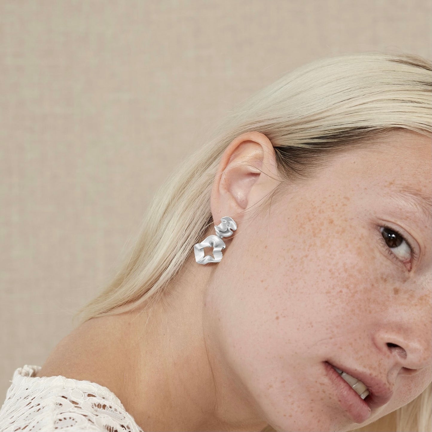 Kale Earring, Silver - Trine Tuxen