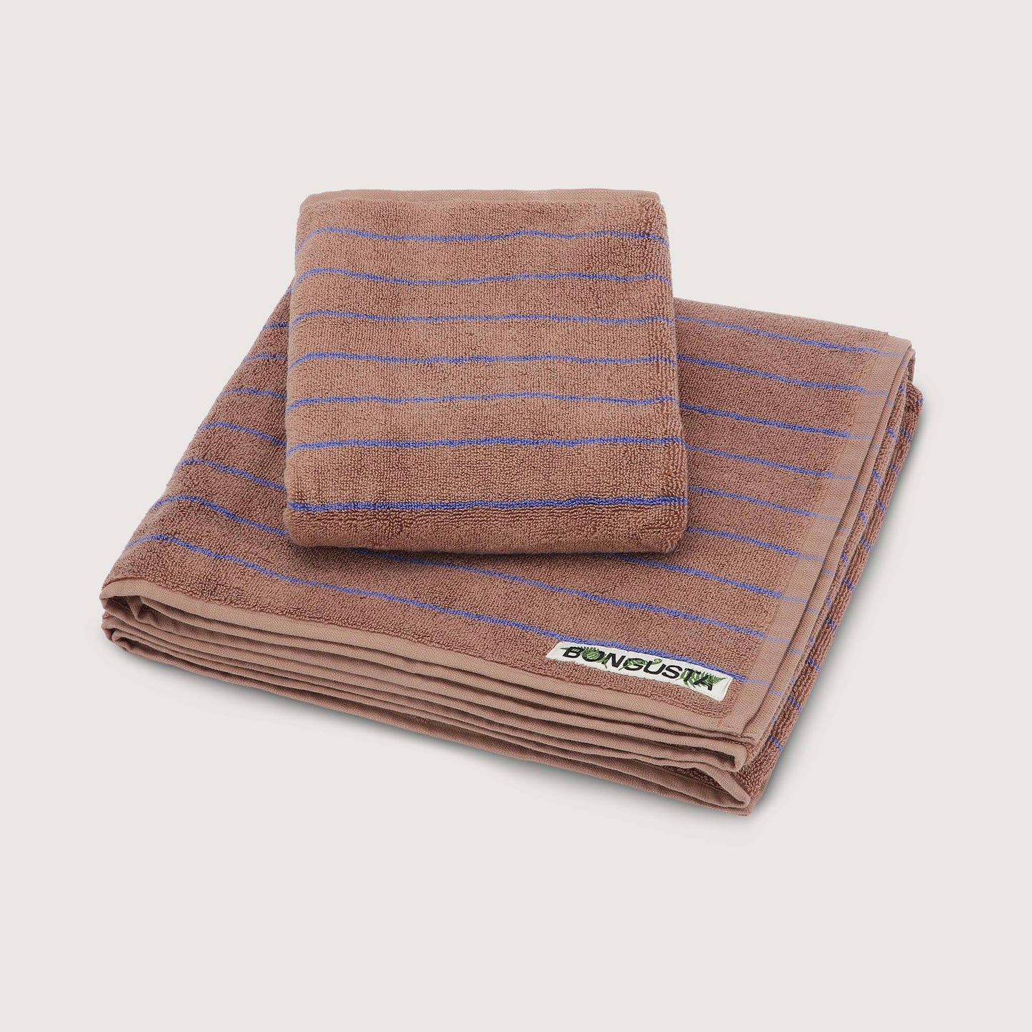 Naram håndklæder, Camel & Ultramarine Blue - Bongusta