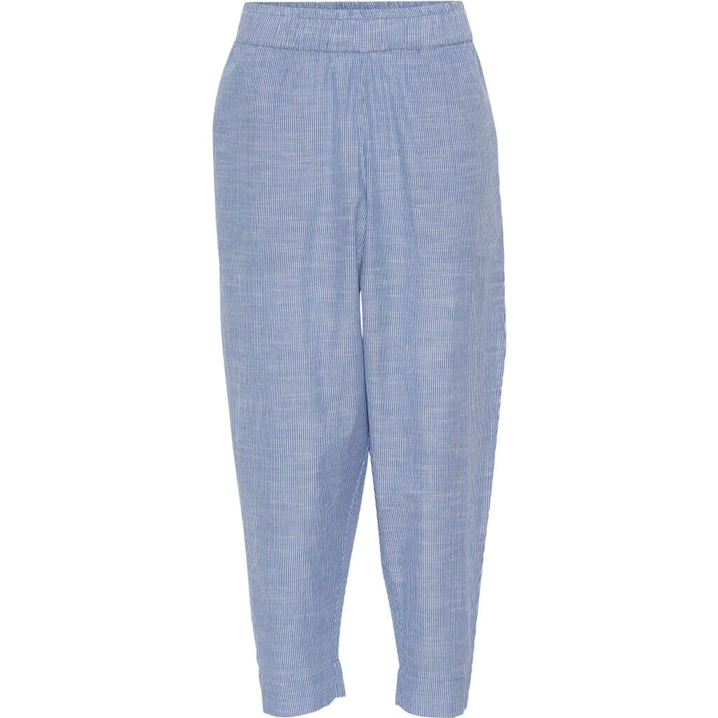 Oslo Pants, Medium Blue Stribe - Frau