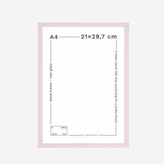 Ramme A4 - Baby rose