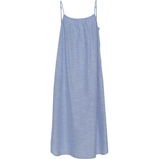Vancouver kjole, Medium Blue Stripe - Frau