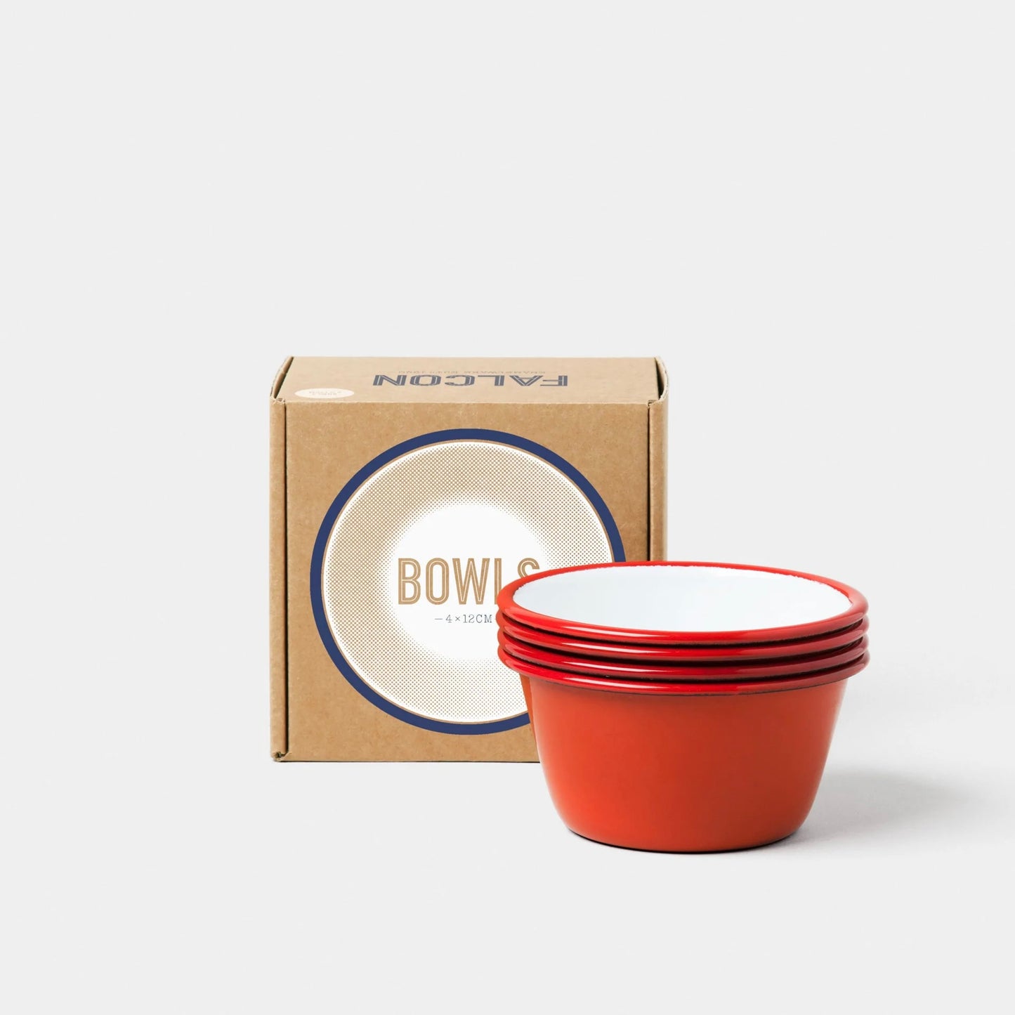 Skål 12 cm, 1 stk. Pillarbox Red - Falcon Enamelware
