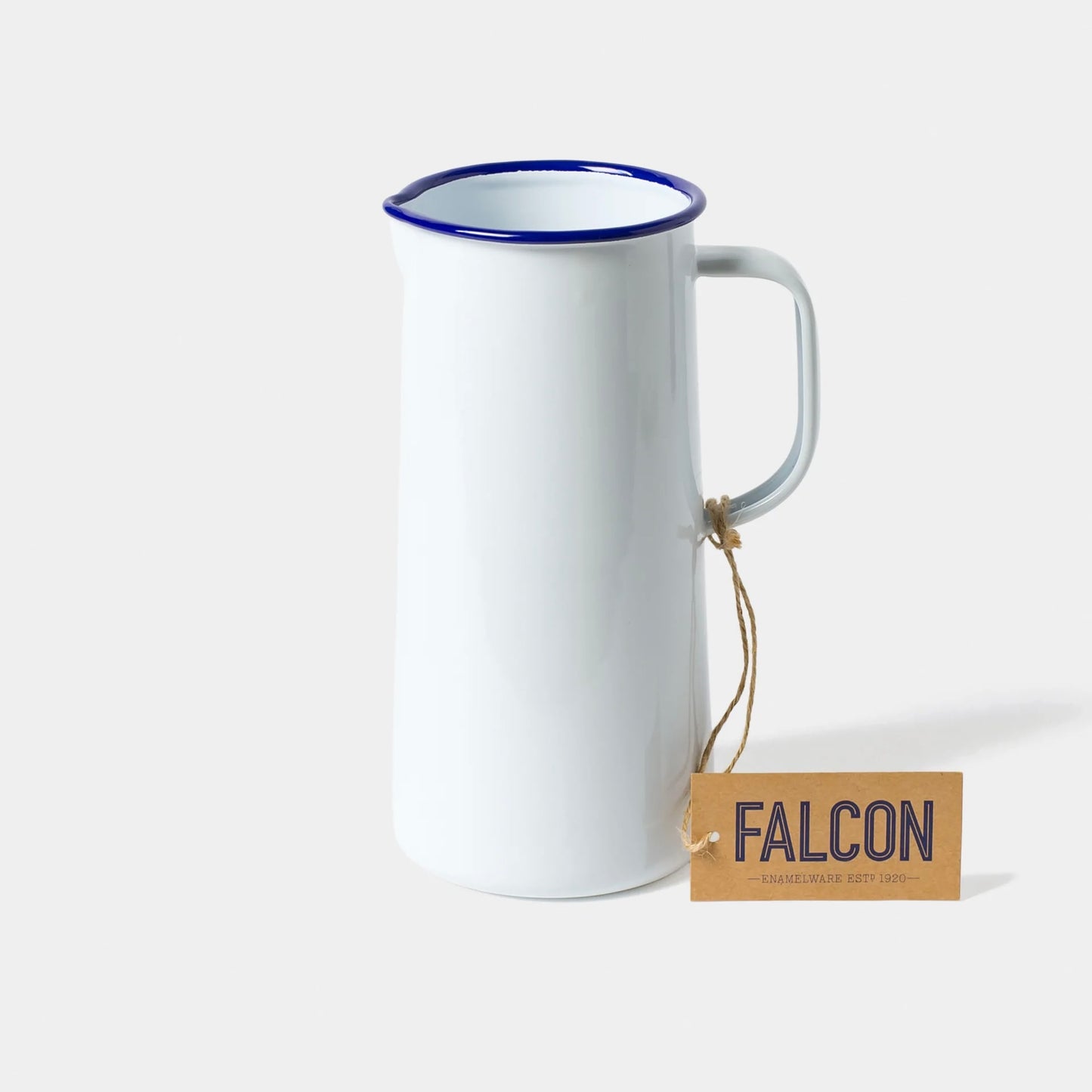 Emaljekande, Hvid med blå kant - Falcon Enamelware